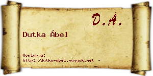 Dutka Ábel névjegykártya