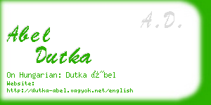 abel dutka business card